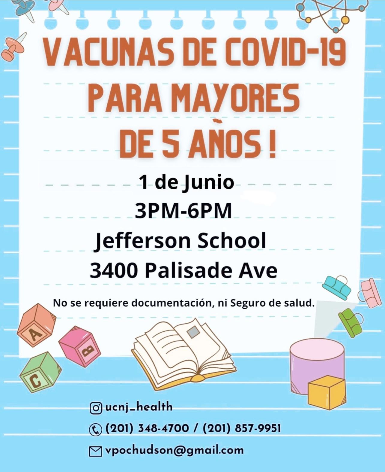COVID-19 Vaccines For Ages 5 & Up Are Now Available-Spanish Flyer