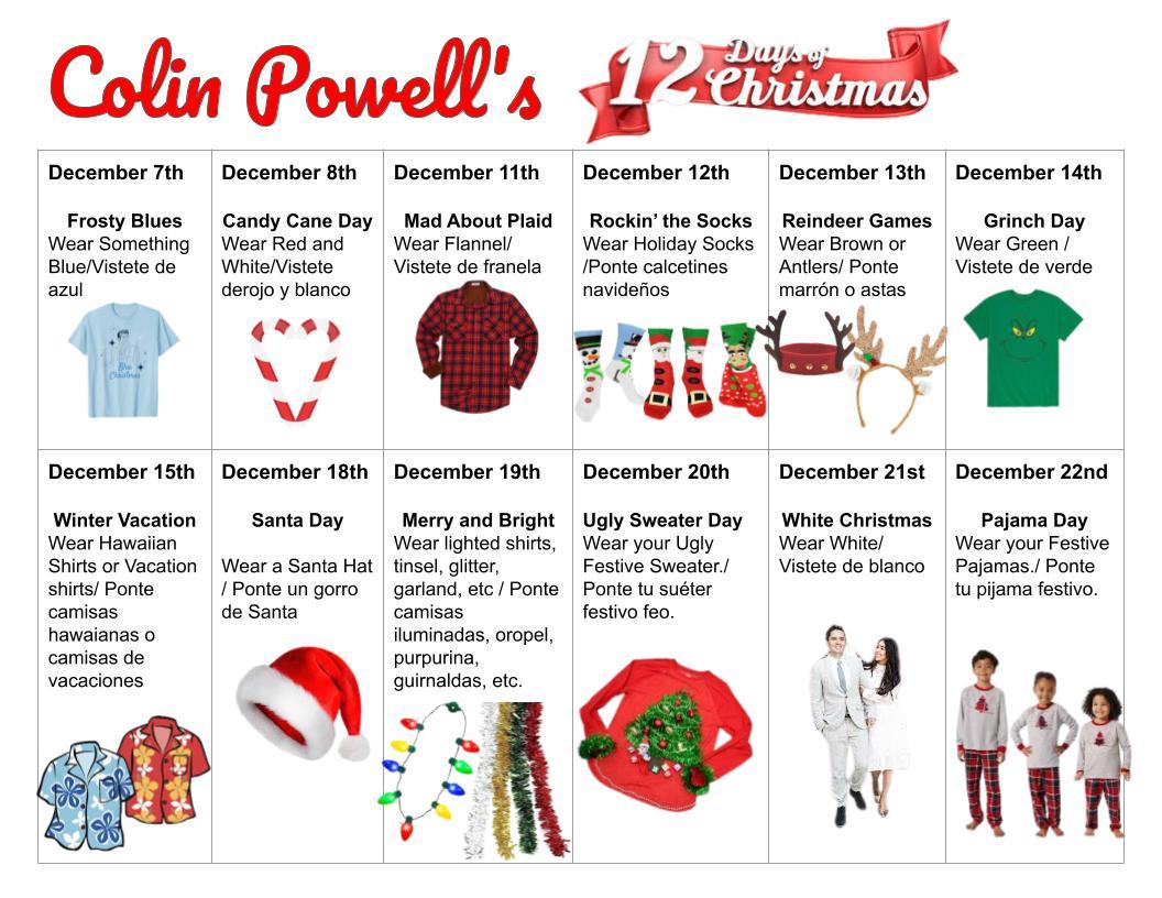 The 12 Days of Christmas-Colin Powell School